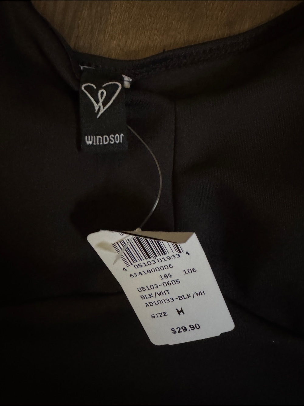 NWT Windsor Black & White Striped Midi Dress - Picture 4 of 4